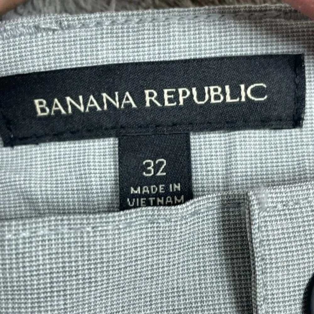 Banana Republic Comfort Flat Front Shorts Stretch Gray Size 32 a0870